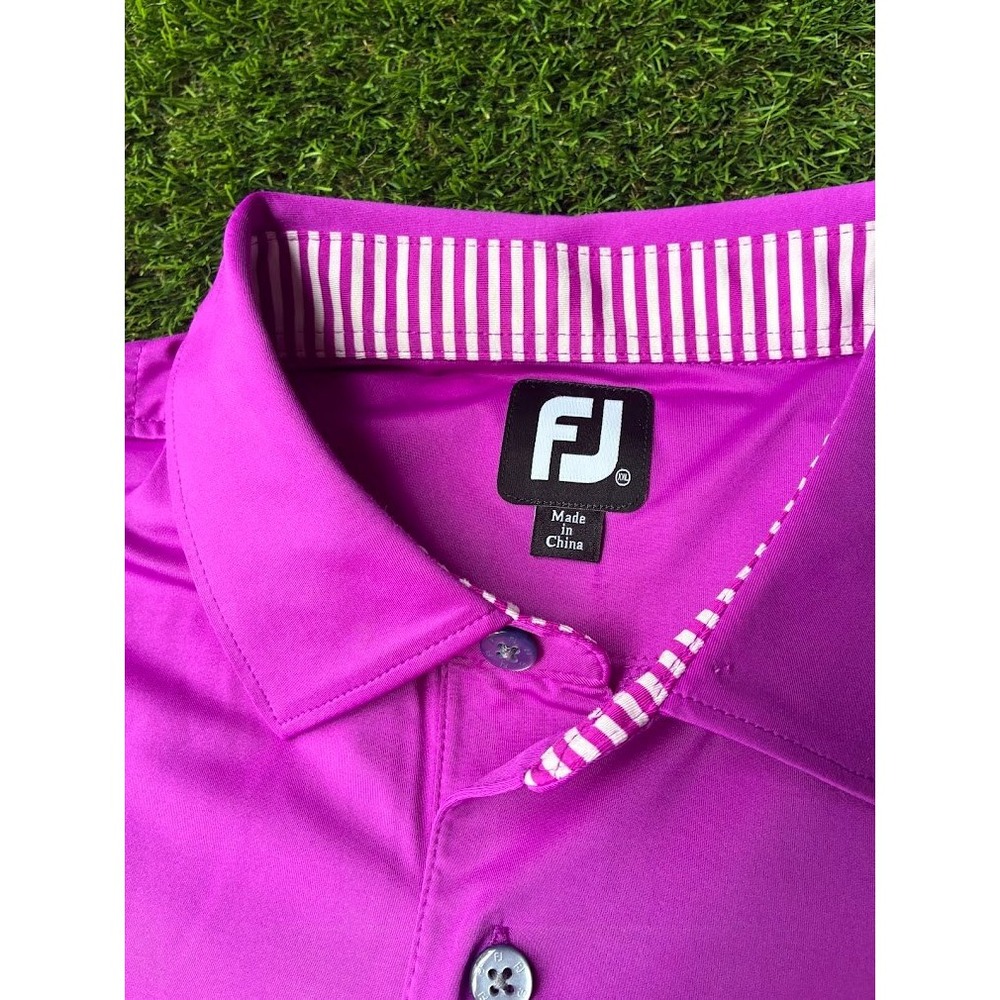 FootJoy FJ Men's Golf Polo Shirt XXL Magenta Performance Short Sleeve Athletic